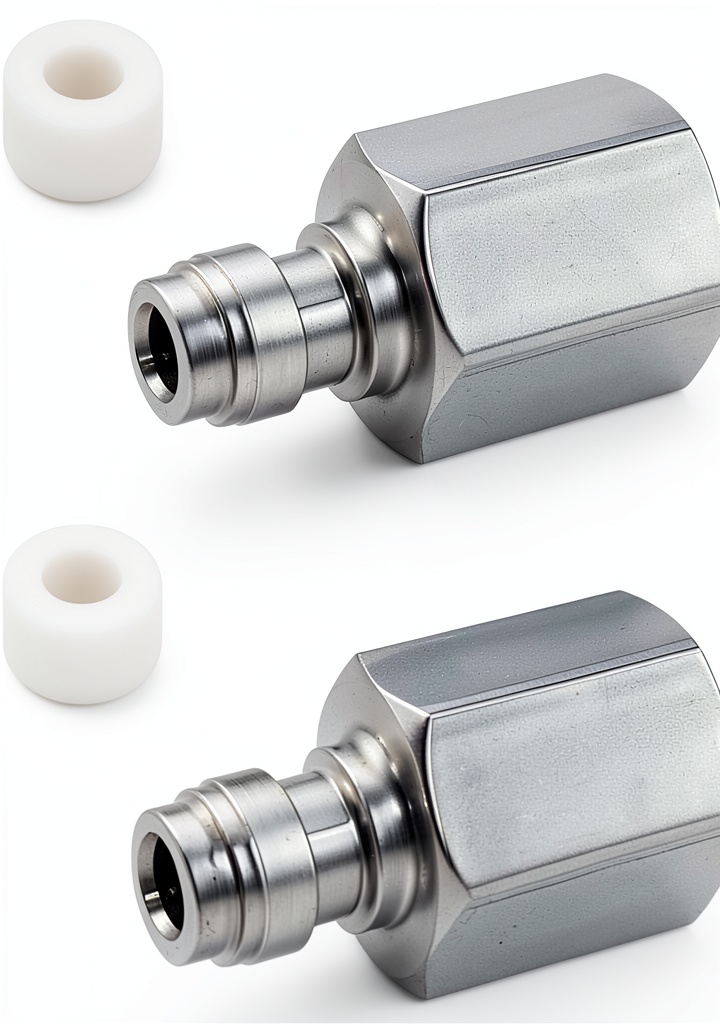 Ebrmeiwo quick-disconnect plug installed on an airgun tank