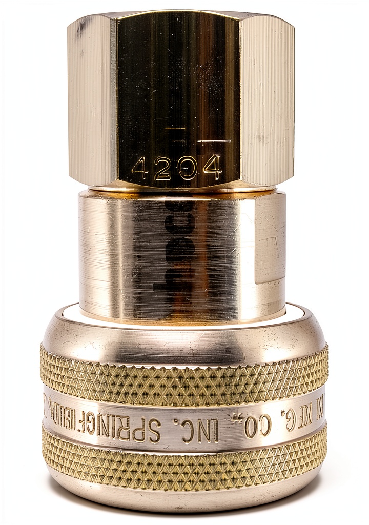 HPCouplers brass quick disconnect coupler with detailed dimensions
