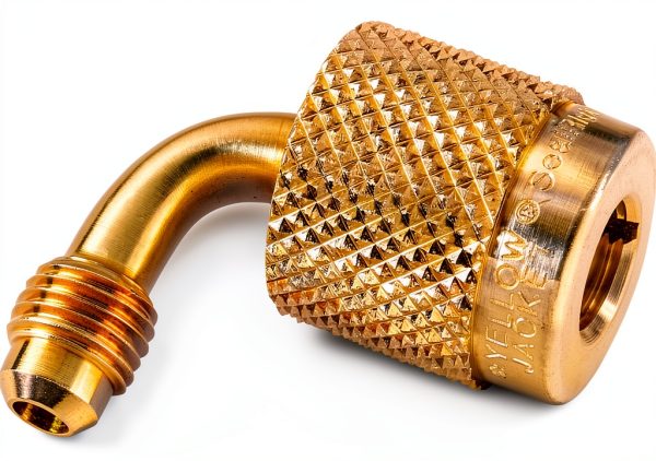 Yellow Jacket Brass Quick Coupler 90 Degree 14 Inch Fitting-0