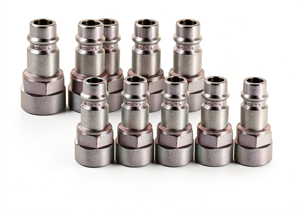 Installing Prevost Quick Connect Hose Fittings Industrial Grade Durable on a wooden desk