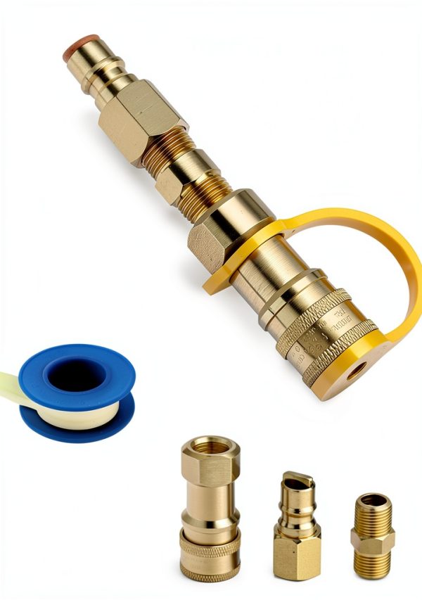 3/8 Inch Natural Gas Quick Connect Brass Fitting MASITE PCWJ-6