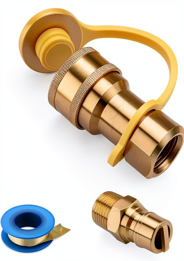 3/8 Inch Natural Gas Quick Connect Brass Fitting MASITE PCWJ-3