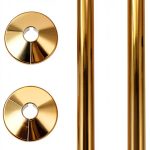 ARTIBETTER 2 Sets Golden Pvc Pipe Covers Radiator Pipe Sleeve Escutcheon Plate for 15Mm, Decorative Tube Covers for Plumbing Supply, Easy Installation for Home and Office-0