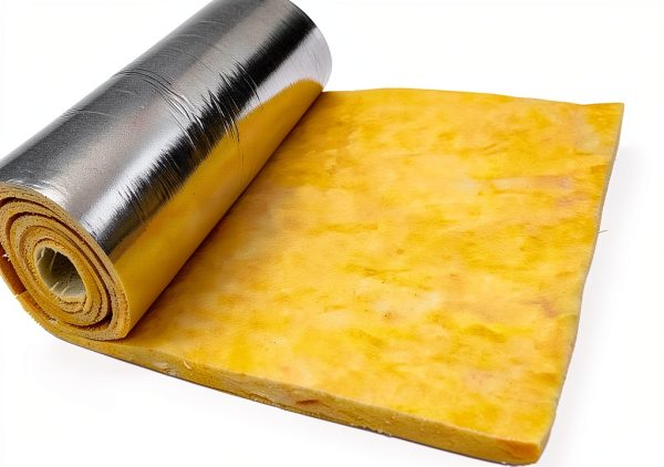 Reflective FRK FOIL Faced Fiberglass Duct Insulation HVAC Pipe Wrap 2.2" R8 4X4-0