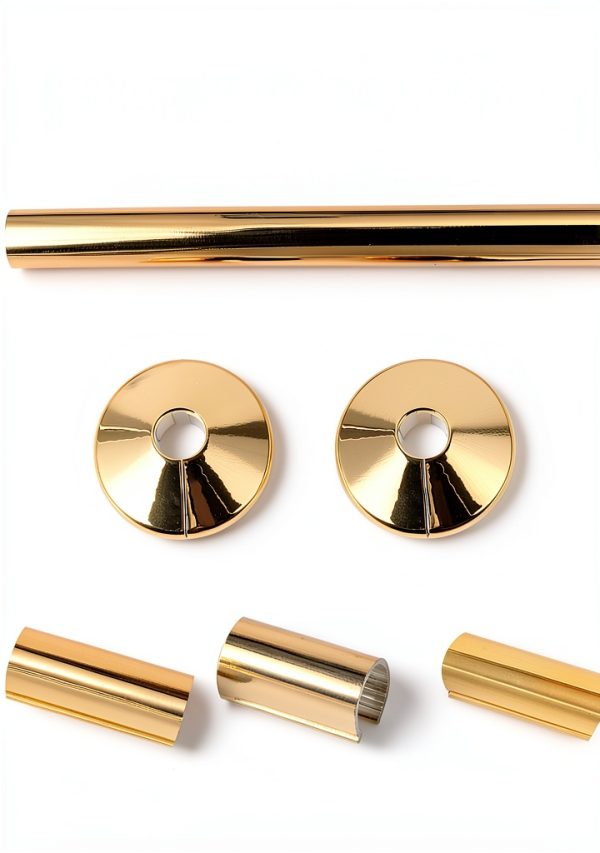 ARTIBETTER 2 Sets Golden Pvc Pipe Covers Radiator Pipe Sleeve Escutcheon Plate for 15Mm, Decorative Tube Covers for Plumbing Supply, Easy Installation for Home and Office-4