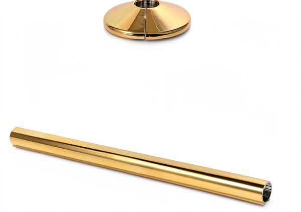 ARTIBETTER 2 Sets Golden Pvc Pipe Covers Radiator Pipe Sleeve Escutcheon Plate for 15Mm, Decorative Tube Covers for Plumbing Supply, Easy Installation for Home and Office-1