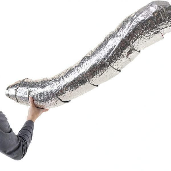 Double Reflective Insulation Roll, Pipe Duct Insulation Roll, Self Adhesive Aluminum Foil Bubble Radiant Barrier Tape for HVAC Duct, Window Thermal Barrier and Weatherproof (10in X 16.4ft)-3
