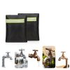 2Pack Outdoor Faucet Covers for Winter, 6.7" W x 8.3" H Outside Water Faucet Cover for Winter Freeze Protection Hose Bib Insulation Covers Reusable Waterproof Spigot Cover with Reflective Strips-6
