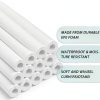12 PCS Clamp Foam Tubes 16.9 x 1.7 Inch OD 1 Inch ID Foam Noodles Pipe with Hoop and Loop for Edge Protection, Pool Noodles, Bumpers, Table Legs-2